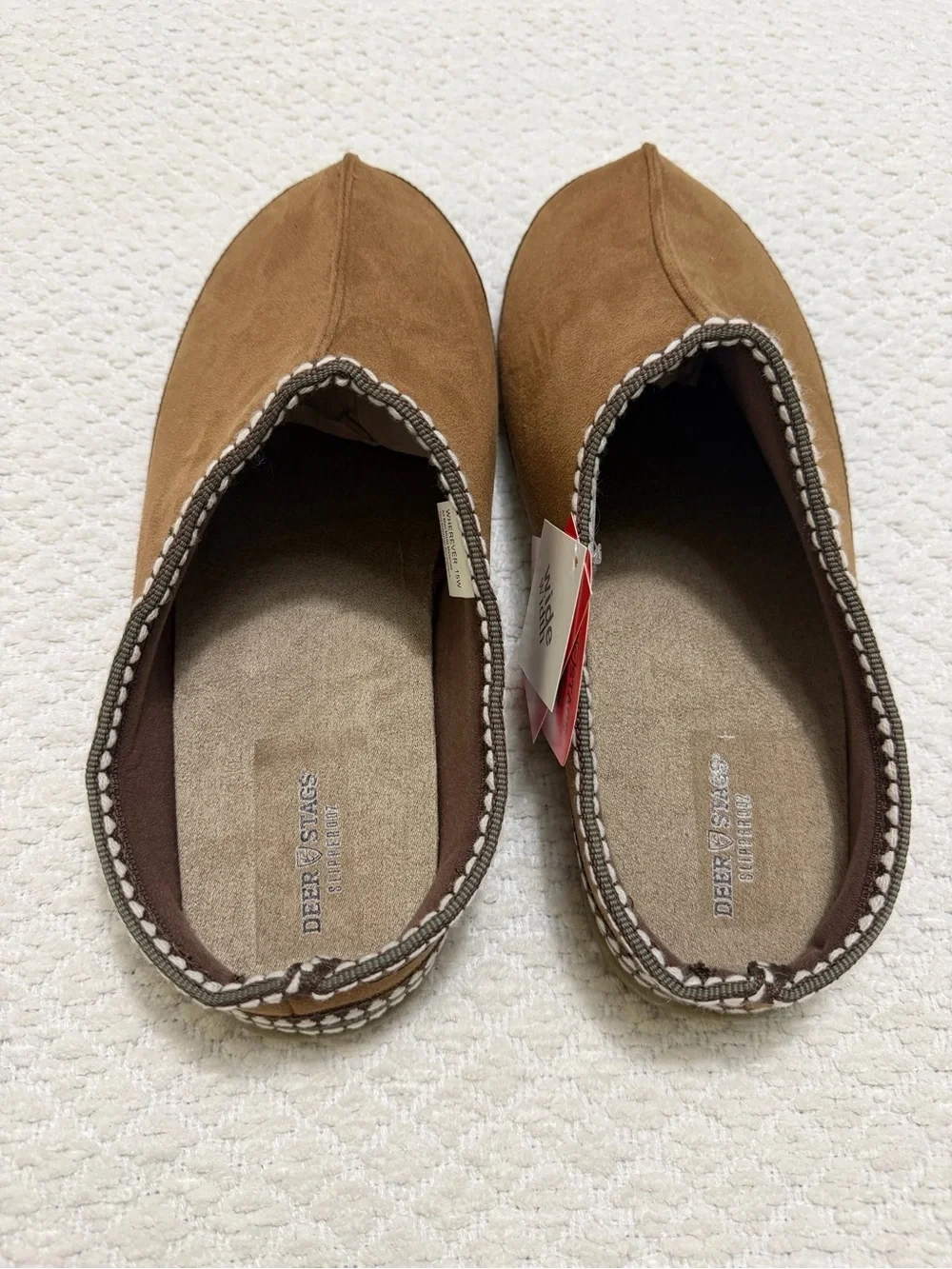 Deer Stags Mens Wherever Microsuede Slipper Chestnut 15 Wide NWT